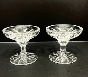 Set Of two Vintage Candle Holders Czech Republic Bohemian Crystal - Picture 1 of 7