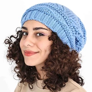 Knit Slouchy Oversized Soft Warm Winter Beanie Women Hat - Picture 1 of 277