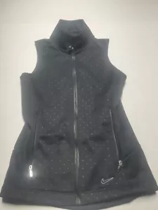 Women's Nike Golf black Full zip Vest Zipped Pockets Sz XS tour performance - Picture 1 of 6