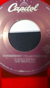 THE BEATLES Strawberry Fields Forever/Penny Lane 45 7" POP ROCK Record Vinyl RED - Picture 1 of 2