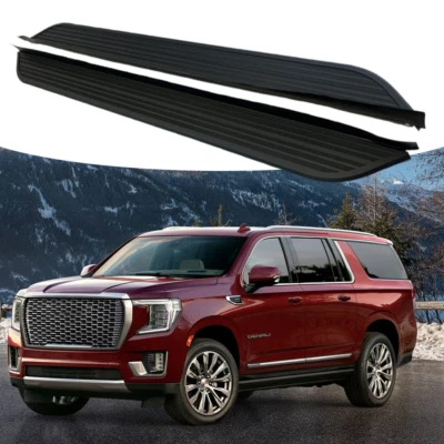2PCS Running Boards Side Steps Fit For GMC Yukon XL 2021-2025 Black Bar Pedals - Image 1 of 4