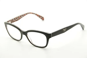 Authentic Prada VPR 20P MAS-1O1 52mm Black on Tribal Print Frames Glasses Italy - Picture 1 of 12