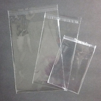 100 Pcs Resealable Poly Bags Transparent OPP Bag Plastic Bags Self Adhesive Seal • 5.99$