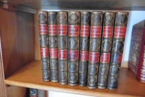 JOHN RUSKIN FORS CLAVIGERA LETTERS TO WORKMEN 8 VOL 1ST ED SET 1871 FULL LEATHER - Imagen 1 de 9