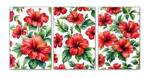 6 Assorted All Occasion Note Cards Blank Greeting Cards Flowers Red Hibiscus - Picture 1 of 3