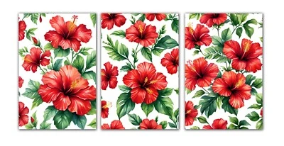 6 Assorted All Occasion Note Cards Blank Greeting Cards Flowers Red Hibiscus - Image 1 of 3