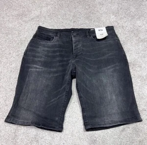 Denim & Co. Shorts Men’s Black Denim Pockets Size 34 NWT Slim Fit - Picture 1 of 11
