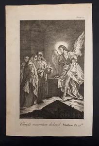 Inc. History Holy Bible 1785: Christ resurection declared- Annuncio Resurrezione - Picture 1 of 8