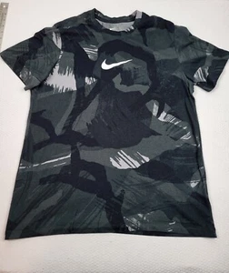 Nike Camo Print Shirt Herren XL grün Rundhals leicht Outdoor Dri-Fit Gym - Bild 1 von 7