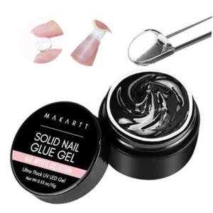 Solid Nail Glue Gel for False Nail Tips Glue Gel 0.5 floz Lamp Curing Clear - Picture 1 of 7