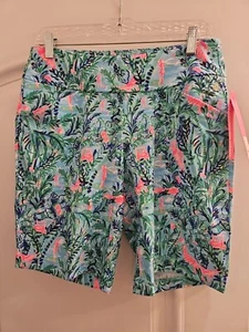 NWT Lilly Pulitzer Luxletic Reid Short Blue Horizon Par Fection Golf 8 $$$ - Picture 1 of 4