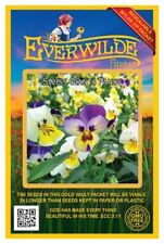500 Swiss Giants Mixed Pansy Wildflower Seeds - Everwilde Farms Mylar Packet