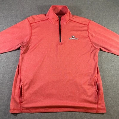 Georgia Bulldogs Champion 1/4 Zip Pullover Mens Small Red Lightweight Stretch - Image 1 of 4