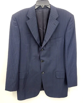 Blazer Ermenegildo Zegna Abrigo Deportivo de Lana Trofeo para Hombres 50 Azul Chaqueta a Rayas Foto 1 de 4