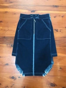 KITX CONSERVATION DARK BLUE DENIM SKIRT WITH POCKETS SZ: 6 BNWOT RRP$179.95 - Picture 1 of 3