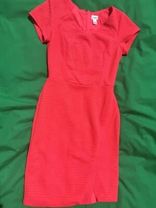  CATO Coral Size 6 Short Sleeve Lined Career Eyelet Dress  - Picture 1 of 4