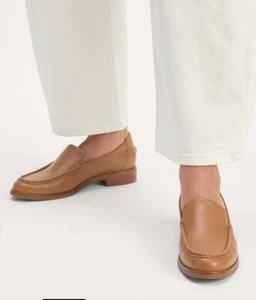 Everlane Modern Loafer Women's Size 7.5 Camel Tan Leather Career Casual NEW - Picture 1 of 9