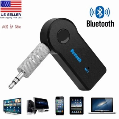 Wireless Bluetooth Receiver 3.5MM Home Car AUX Audio Stereo Music Receiver NEW - Image 1 of 4