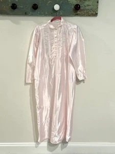 Vintage INTIMATE MOODS casacca accappatoio abito salotto raso Grannycore rosa anni 80 medio - Foto 1 di 9