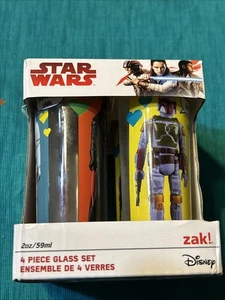 Disney Zak! Star Wars Juego de 4 Piezas 2oz Mini Shot Glass en Caja - Imagen 1 de 2