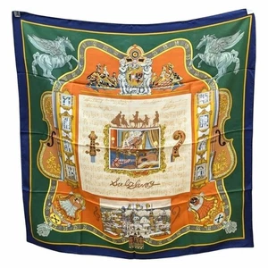 Bufanda de seda Hermes Carre 90 Salzburgo multicolor usada de Japón - Imagen 1 de 8