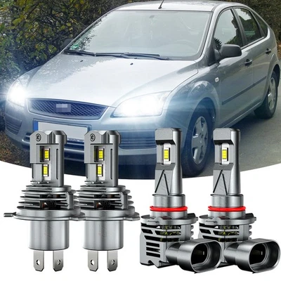 Para Ford Focus 2003-2004 faros alto/bajo+ bombillas de luz antiniebla H4+9145 Foto 1 de 4