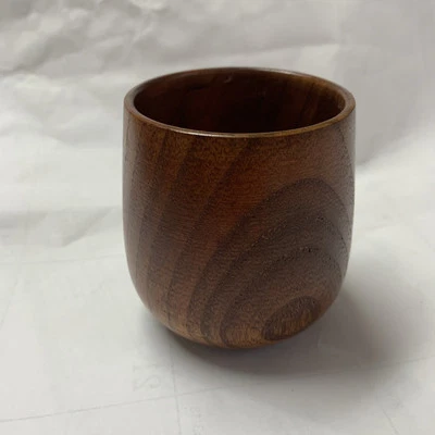 Taza de té de madera taza de café copa de vino de madera natural Foto 1 de 4