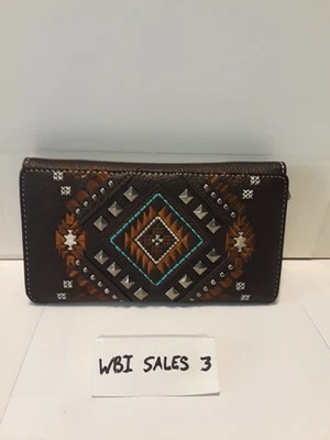 Cartera Montana West para damas marrón con tachuelas muy bonita Foto 1 de 4