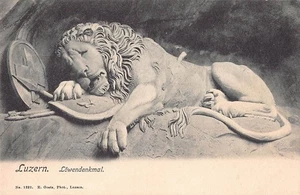 POSTKARTE - SCHWEIZ - LUZERN - LOWENDENKMAL - UNGETEILTE RÜCKSEITE - UNBESPIELT - Bild 1 von 2