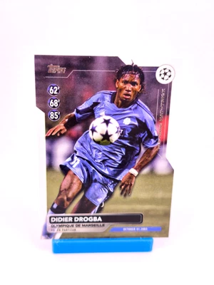 Didier Drogba HISTORIC HAT-TRICK Base 2023-24 Topps UEFA Competitions Marseille - Image 1 of 2