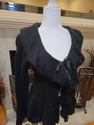 Cárdigan suéter vintage Pretty Angel con volantes hadas manga campana acampanada mediana  Foto 1 de 4