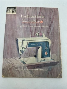 Singer Model 626 Touch and Sew Sewing Machine Instruction Booklet 1966 Vintage - Picture 1 of 21