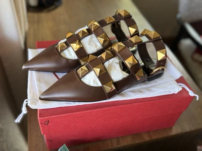 Valentino Garavani Tachuelas Romanas Marrón Talla 38 Foto 1 de 4