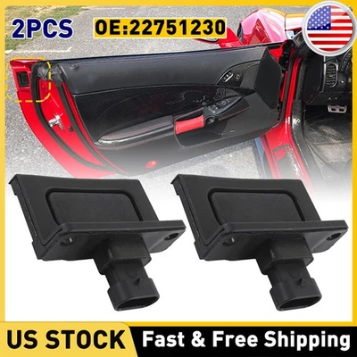 2x Interruptor de liberación de pestillo de manija de puerta para 04-13 Chevrolet C6 Corvette Cadillac XLR Foto 1 de 4