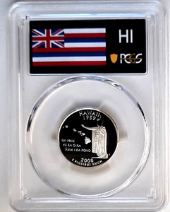 2008-S Silver Proof Hawaii  State Quarter-PCGS PR 70 DCAM-State Flag Label - Picture 1 of 4