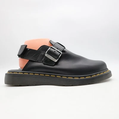 Doc Dr. Martens Jorge II 2 女式 11 男式 10 黑色皮革穆勒鞋凉鞋 — 第 1/4 张图片