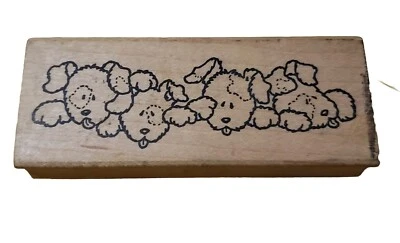 Sello popular de Darci's Country sello de goma de madera 1993 (?) Cachorros Perros Cachorro Foto 1 de 4
