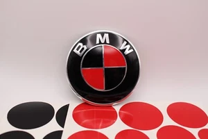 Black and Red Emblem Overlay Stickers For BMW   F22 F23 230i 240i M240i Coupe - Imagen 1 de 5