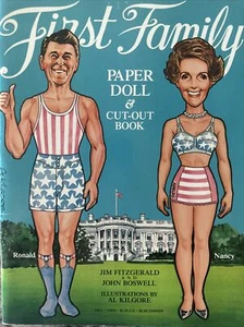 Ronald & Nancy Reagan First Family Paper Doll Cut-Out Book 1981 EX/MT - Picture 1 of 2