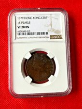 1879 HONG KONG  CENT 15 PEARLS NGC VF 20 BN