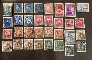 Small Selection of Belgium Stamps 1934 - 1948 - used multiples - Picture 1 of 3
