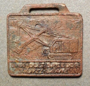 Link-Belt Speeder Pala - Gru (Macchina) (Vuota). Fob in ottone, circa 37x37 mm, - Foto 1 di 2