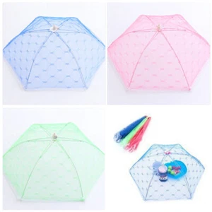 4 Pcs Lace Cover outside Food Covers Dome Umbrella Mesh Screen Tent Foldable - Picture 1 of 12