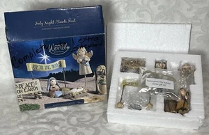 Giftcraft 7-Pc 'Mini World' NATIVITY SET + Extra Shepherd & 4 Bonus Pavers - Picture 1 of 12