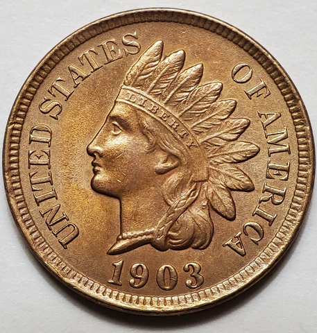 U.S. 1903/3 - Indian Head Cent - 1c - RB Rare RPD Snow-2!!! Cover