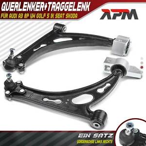 2x Querlenker + Traggelenk vorne L + R für Audi A3 VW Caddy Golf 5 6 Tiguan Seat