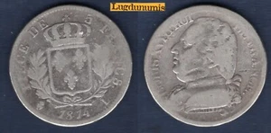 5 Francs Louis XVIII Formelle Büste 1814 L Bayonne Sehr Gut 1. Catering - Bild 1 von 1