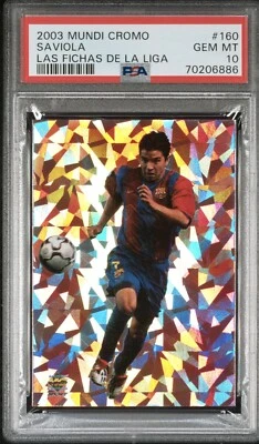 2003 Mundicromo Saviola Cracked Ice PSA 10 pop 1 - Image 1 of 2