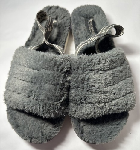 Sandali Koolaburra by UGG Fuzz N II slide grigio pelliccia sintetica 1116914 taglia 9