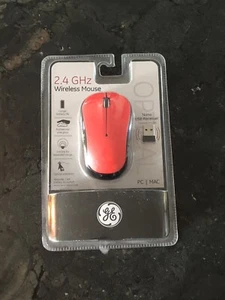 GE 2.4 GHz Wireless Optical Mouse - Red - Picture 1 of 2
